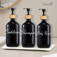 3pcs Bathroom Soap Dispenser Shower Shampoo Gel Bottle