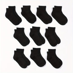 10 Pairs Kids Breathable Short Ankle Socks