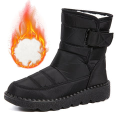 Women's Waterproof Snow Boots Fleece Lined Warm Mid Calf Non Slip Winter Boots