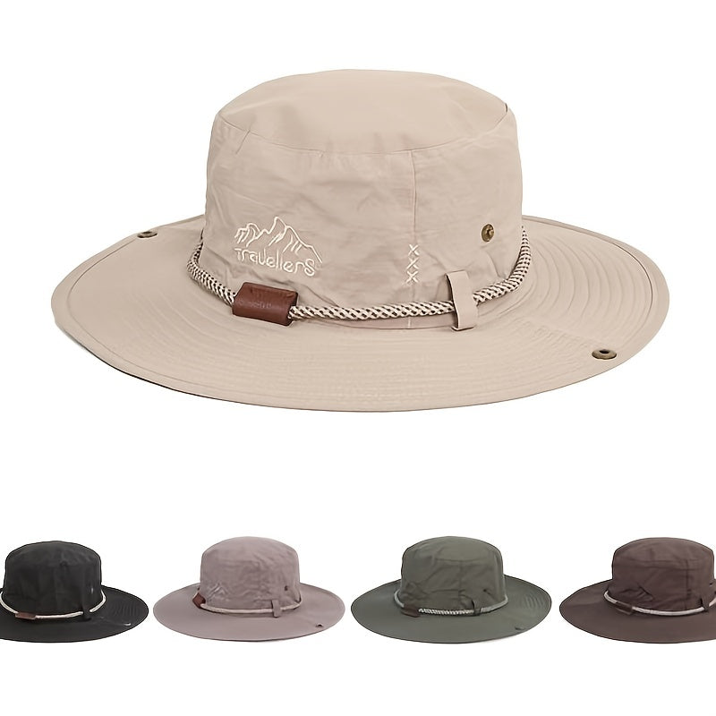 Men's Summer Fishing Hat Quick Dry Breathable Sun Hat with Big Eaves