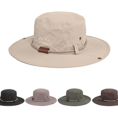 Men's Summer Fishing Hat Quick Dry Breathable Sun Hat with Big Eaves