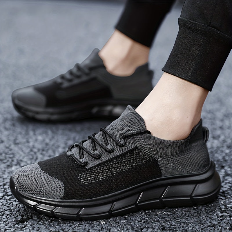 Men's Weave Knit Lace Up Casual Shoes Lightweight Sneaker