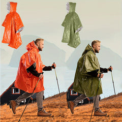 Emergency Blanket Ponchos - Stay Warm & Dry Outdoors - 2pcs