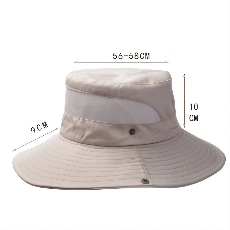 Stay & Protected Fisherman Hat Wide Brim Mesh Breathable for Outdoor Activities