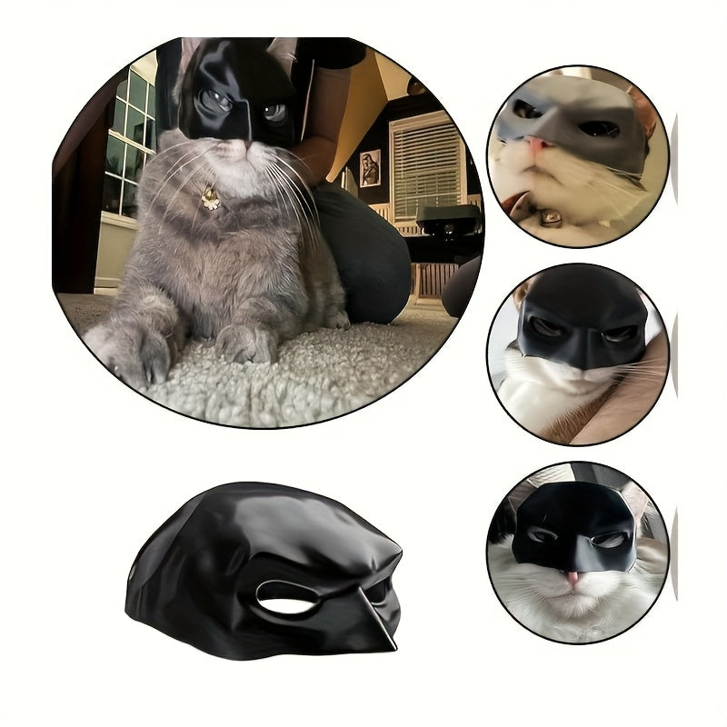 Funny Bat Shaped Pet Cat Helmet Mask Trickster Cat Photo Prop PVC Material