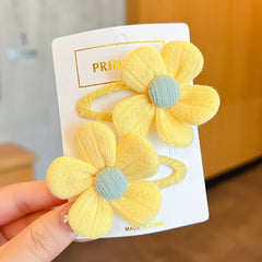 2pcs Flower Snap Clips for Baby Girls Toddler Hair Barrette Kids