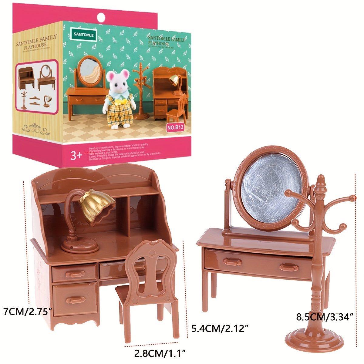 Forest Animal Family Doll Home Furniture 1 12 Mini Toy For Girl Doll Accessories