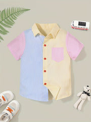 Boys Striped Short Sleeves Shirt for Summer Kids Clothes