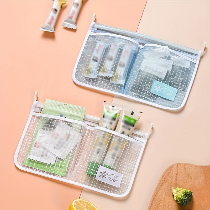 Refrigerator Storage Mesh Bag Hanging Household Kitchen Bathroom Sorting