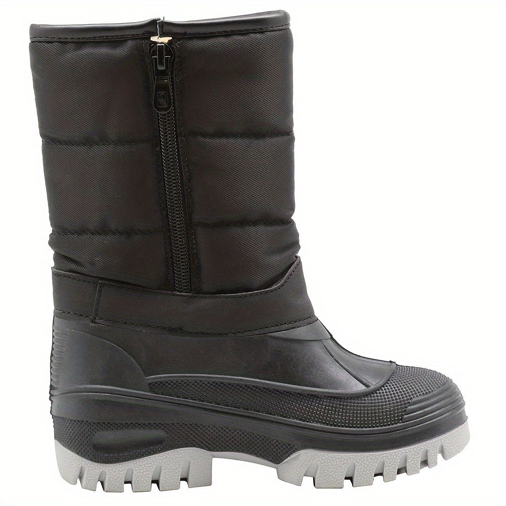 Boys' High Top Snow Boots Warm Cozy Non-slip Boots Plush Comfy Outdoor Hiking