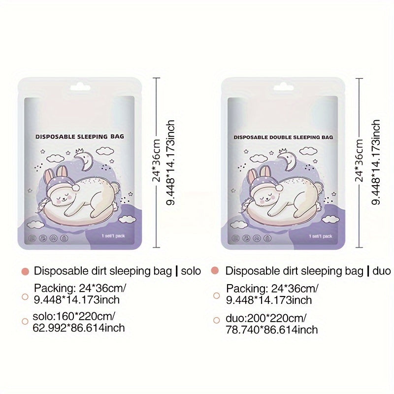 3pcs Disposable Sleeping Bags Bed Sheet Thickened Vacuum Portable Sleeping Bag