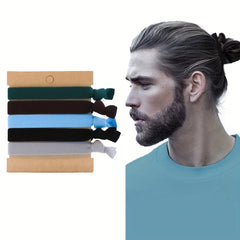 5pcs Men's Hair Ties High Elasticity Anti-slip Ponytail Holder