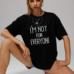 Stylish Letter Print Crew Neck Sports T Shirt for Women