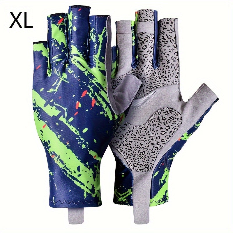 Sun Protection Tactical Fishing Gloves Breathable Non-slip Half Finger Gloves