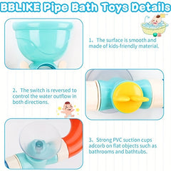 Baby Bath Time DIY Water Pipe Toy with Spray Feature