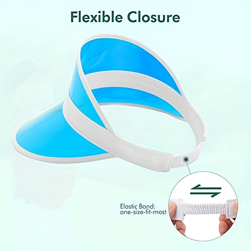 Clear Sun Visor Hat for Kids Lightweight Portable PVC Visor Cap