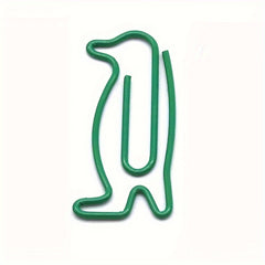 100 Penguin Paper Clips, Colorful Wire, Animal Shaped, Creative Office Supplies