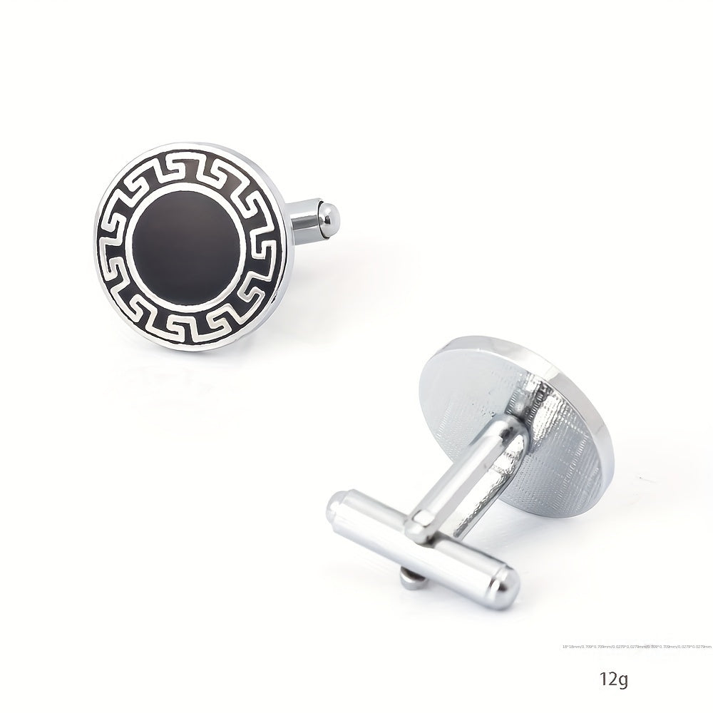 Retro Romantic Square Cufflinks for Men