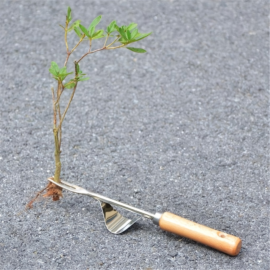 1pc Hand Weeder 12.2 Inches Wooden Handle for Effortless Weed Removal