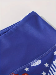 Star & Heart Print Yoga Leggings High Waist Athletic Sports Tight Pants
