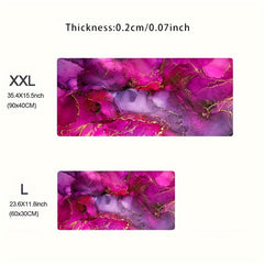 Pink Marble Pattern Mouse Pad Soft Office Table Mat Desktop Rubber Large