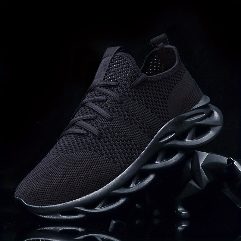 Men's Breathable Blade Type Sneakers Non Slip Lace Up Shoes
