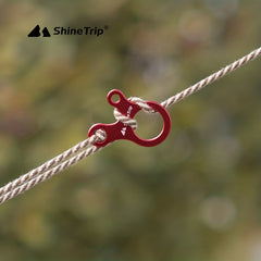 Quick Knotting Carabiner for Camping Hiking Climbing 3 Hole Easy Adjustments
