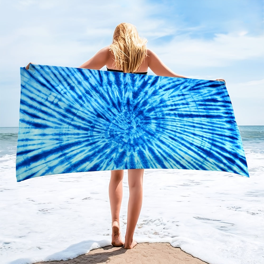 Tie Dye Quick Dry Beach Towel 11x70 Absorbent for Swim Pool Party