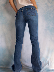 High Waist Flared Jeans Bell Bottom Wide Legs High Stretch