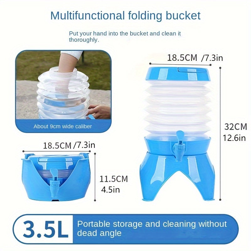 Large Capacity Folding Water Bucket Telescopic Water Container With Faucet