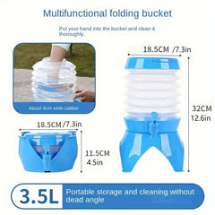 Large Capacity Folding Water Bucket Telescopic Water Container With Faucet