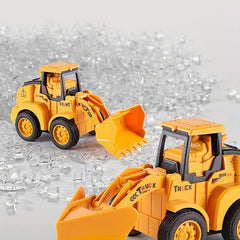 Construction Vehicles Press And Go Car Engineering Excavator Digger & Bulldozer