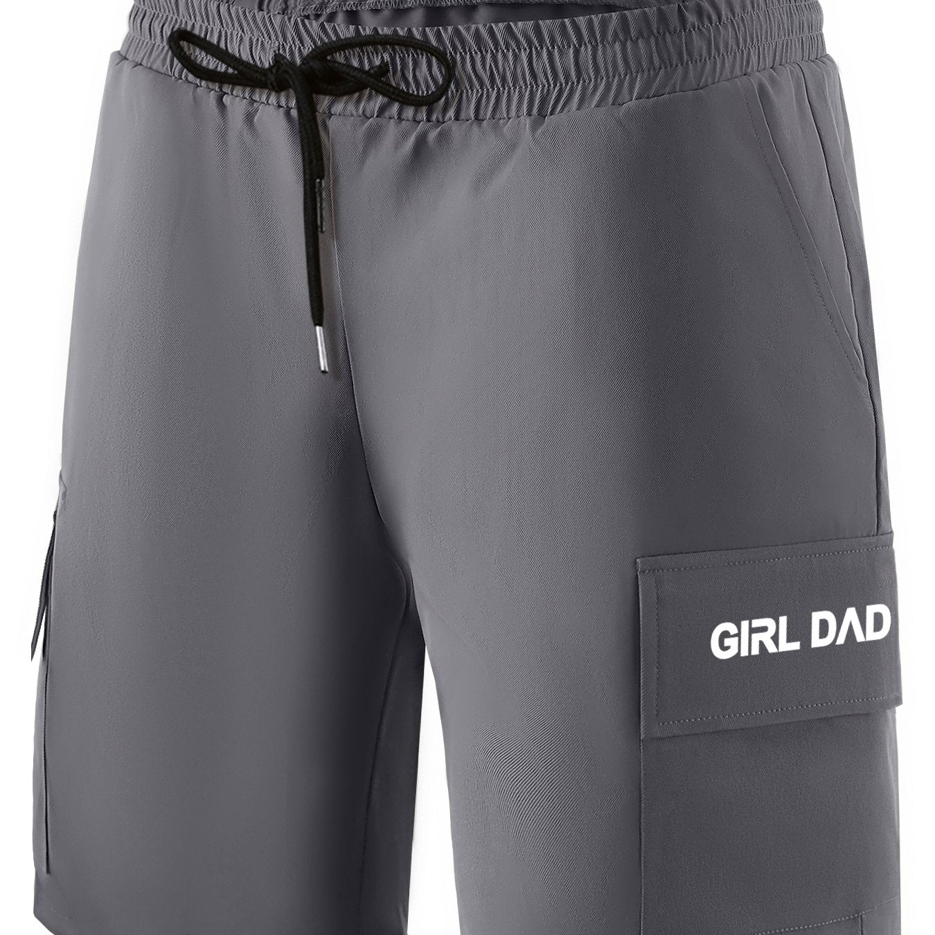 Gril And Dad Print Cargo Shorts Men s Casual Pocket Cargo Shorts