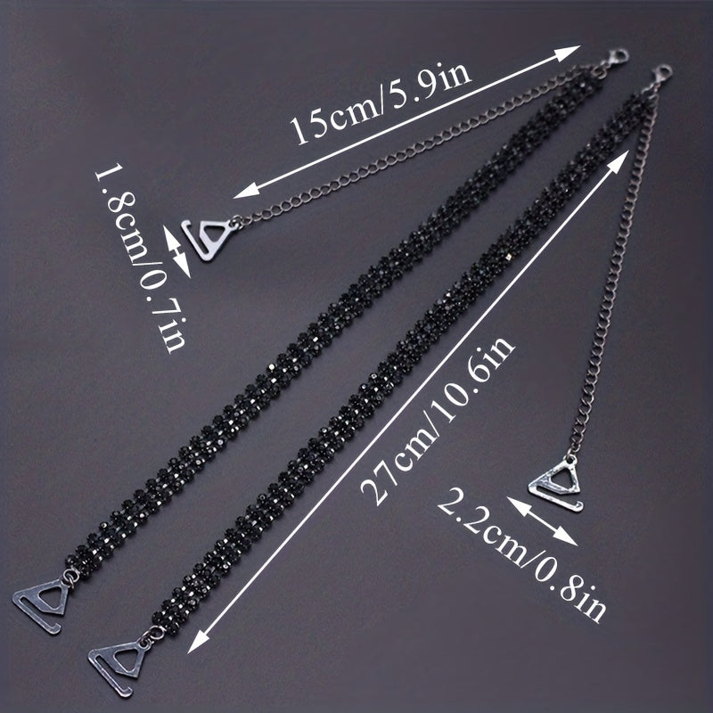 Rhinestone Bra Shoulder Straps Invisible Adjustable Underwear Straps