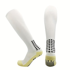 Non slip Athletic Knee High Socks Silicone Bottom Breathable Over The Calf Socks