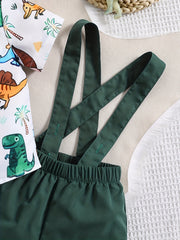 2pcs Dinosaur Shirts & Bow Tie Set for Boys