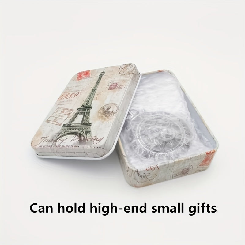 Small Iron Storage Box for Office Supplies U Disk Pins Postcards