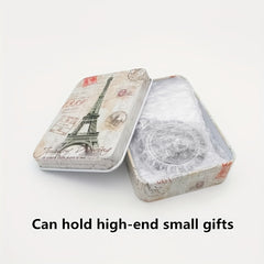 Small Iron Storage Box for Office Supplies U Disk Pins Postcards