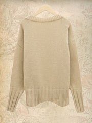 Casual Cardigan Button Up V Neck Long Sleeve Solid Color