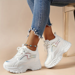 Breathable Non slip Chunky Sneakers Height Increased Dad Shoes Women's
