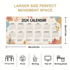 Morandi Style Mouse Pad with Calendar