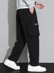 Men's Casual Flap Pocket Straight Leg Pant