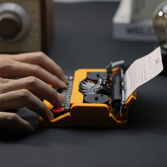 Creative Typewriter Building Blocks Model Collectible Retro Display Gift