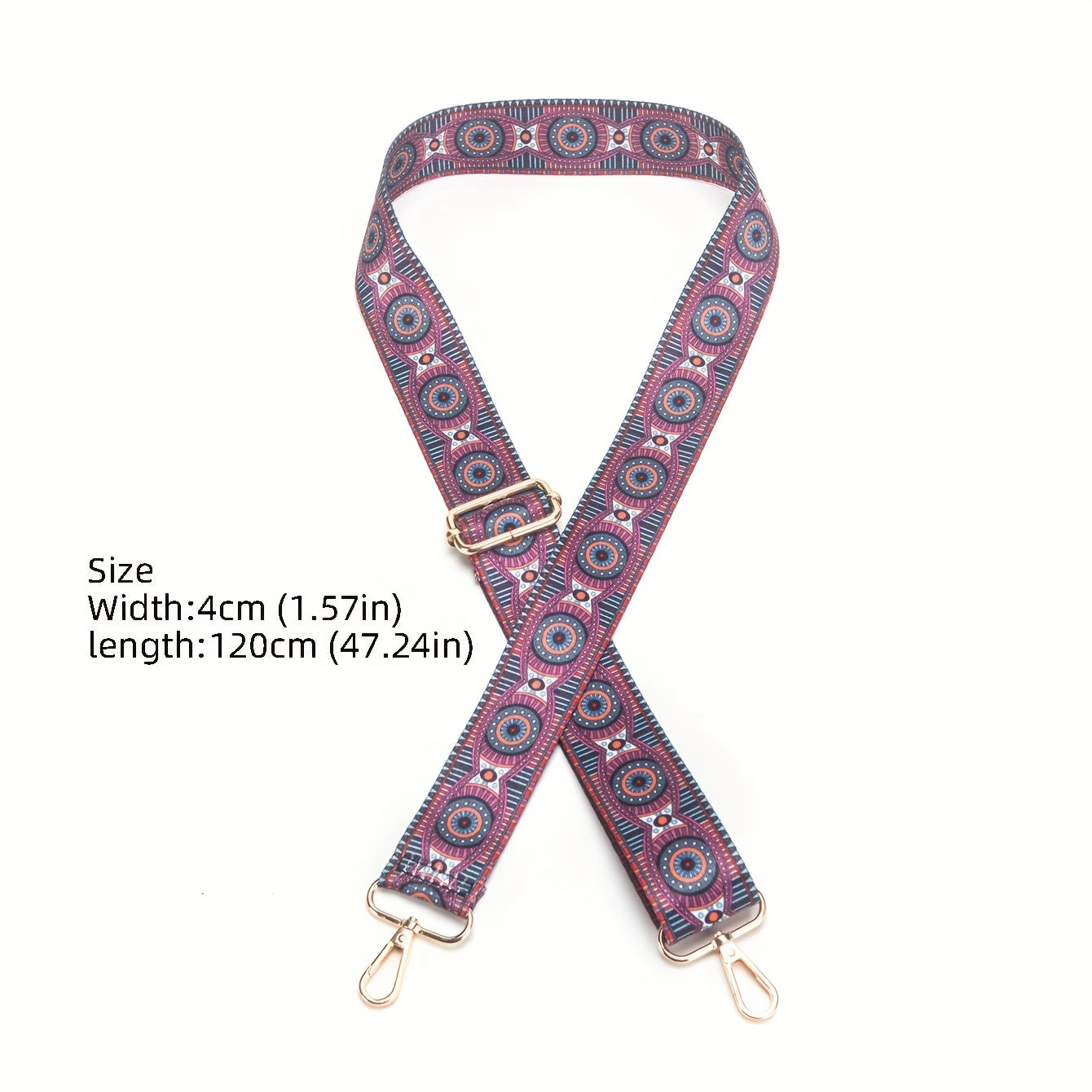Bohemian Colorful Striped Shoulder Strap Ethnic Style Wide Purse Strap