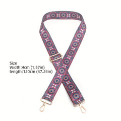 Bohemian Colorful Striped Shoulder Strap Ethnic Style Wide Purse Strap
