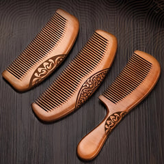 Peach Wood Comb Hair Care Anti Static Comb