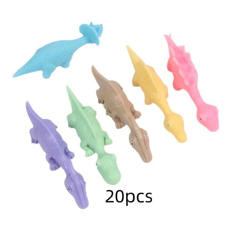 Soft Rubber Dinosaur Finger Slingshot Toy