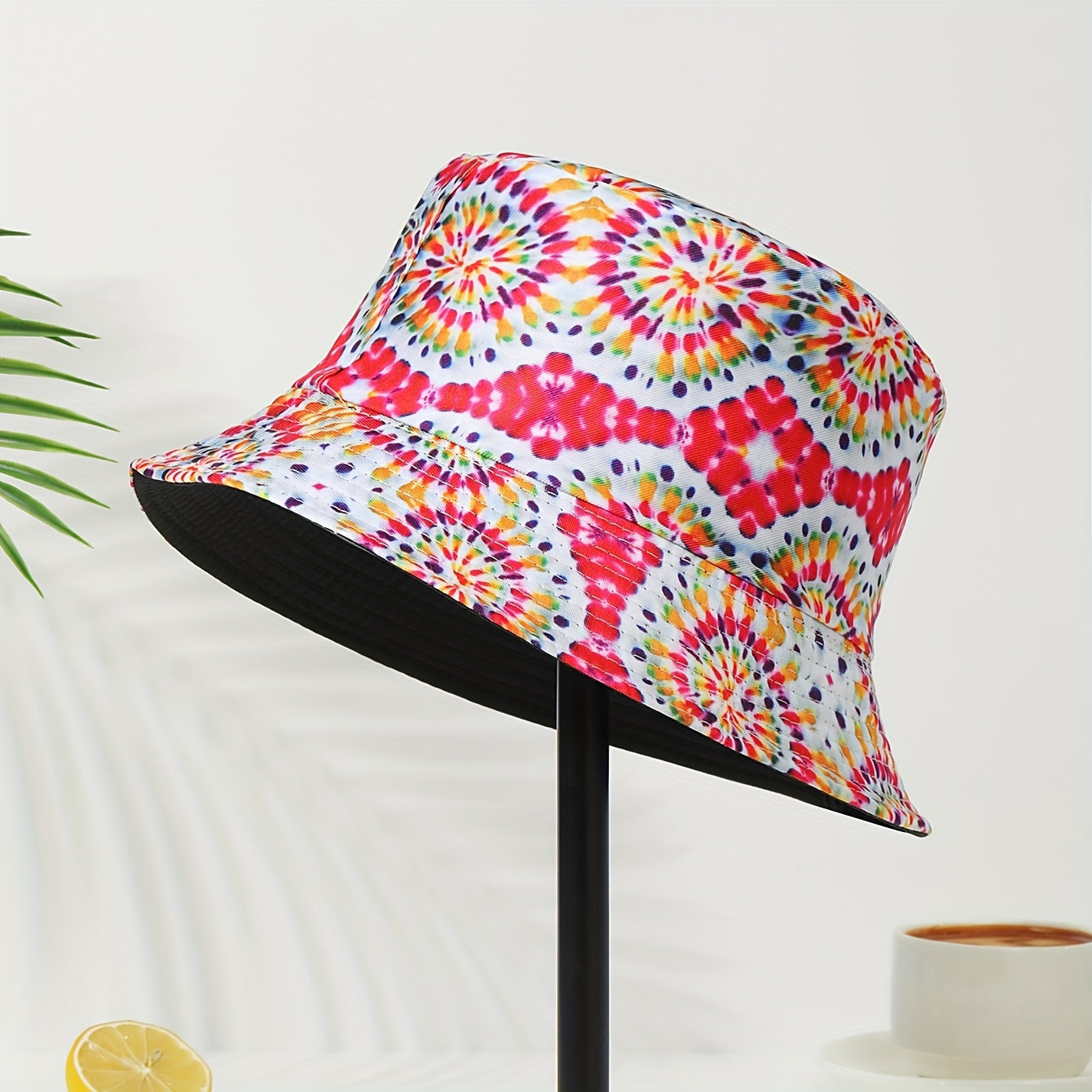 Boho Tie Dye Bucket Hat Vintage Fisherman Cap