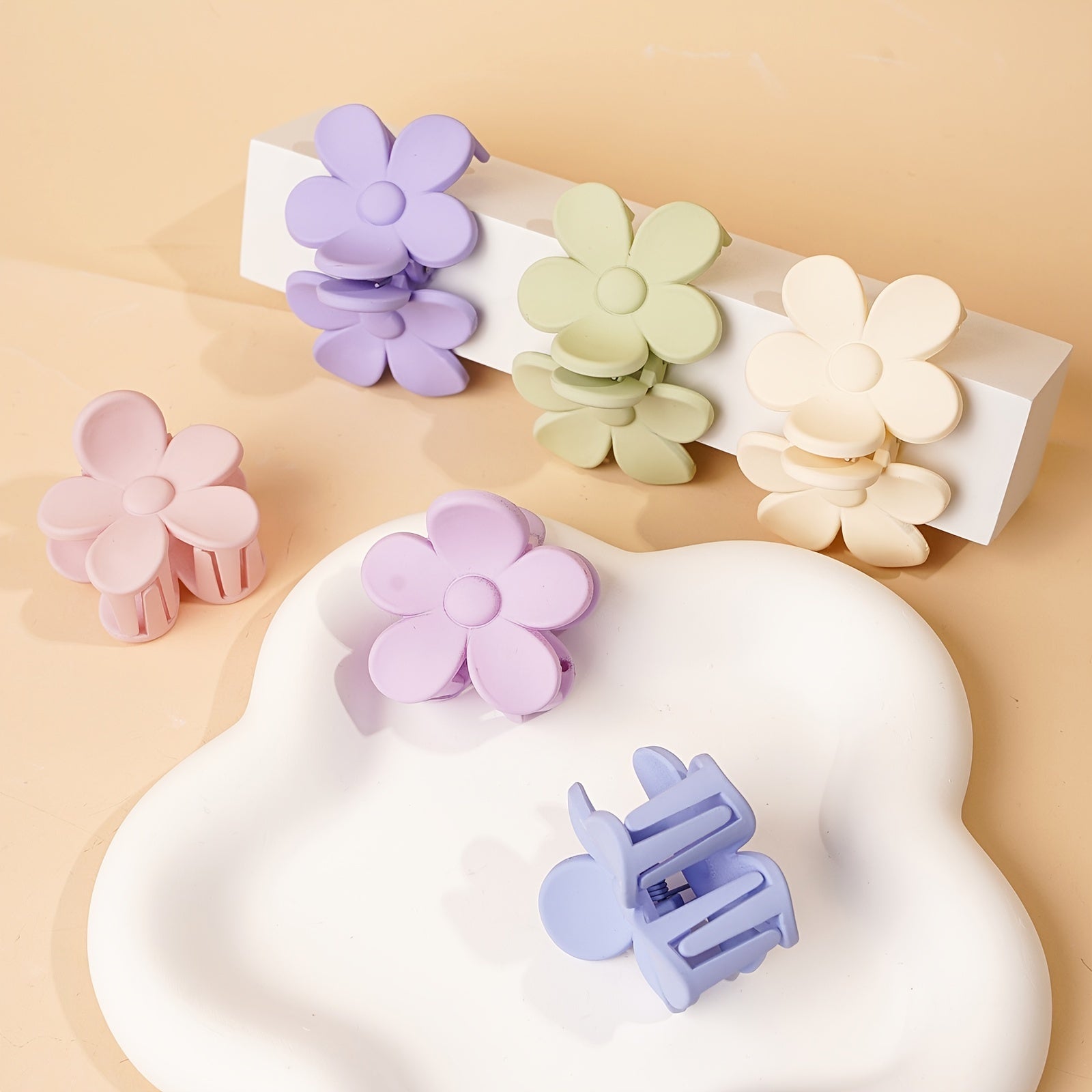 6pcs Daisy Resin Hair Clip Claw Large Flower Hair Clip Daisy Flower Hair Clip