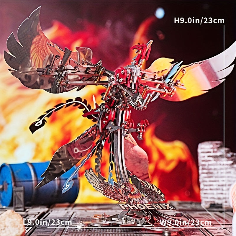 Bathing Fire Phoenix 3D Metal Assembly Model Puzzle